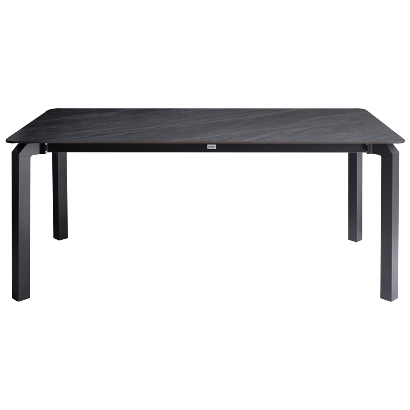 Matbord utomhus Feletto 90x180 cm Sten - Svart - Utemöbler - Utebord & trädgårdsbord - Matbord utomhus