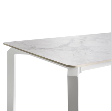 Matbord utomhus Feletto 90x180 cm Sten Vit - Vit - Utemöbler - Utebord & trädgårdsbord - Matbord utomhus