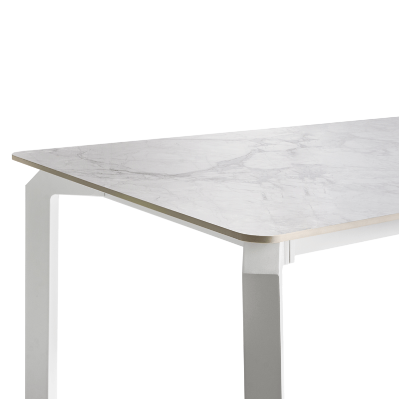 Matbord utomhus Feletto 90x180 cm Sten Vit - Vit - Utemöbler - Utebord & trädgårdsbord - Matbord utomhus