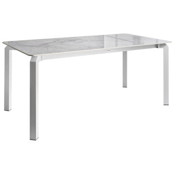 Matbord utomhus Feletto 90x180 cm Sten Vit - Vit - Utemöbler - Utebord & trädgårdsbord - Matbord utomhus