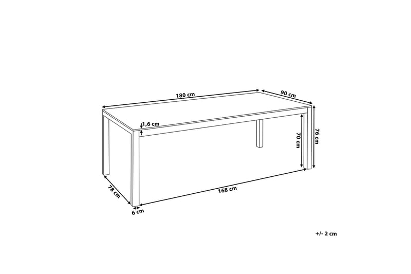 Grosseto Trädgårdsbord 180 cm - Svart - Matbord utomhus