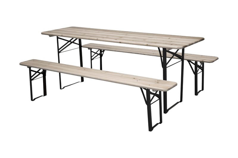 Guniess PicknickUtebord Hopfällbart - Svart/Natur - Utemöbler - Utebord & trädgårdsbord - Matbord utomhus
