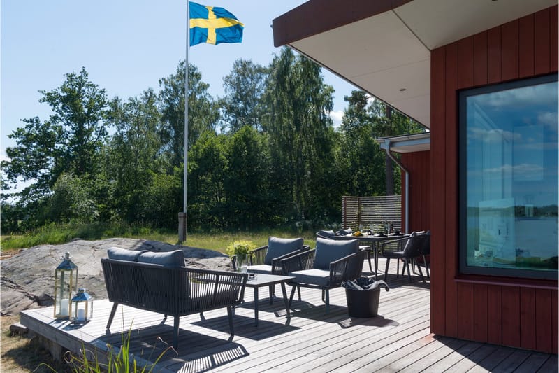 Hillerstorp Hunneslätt Utebord 90X150 Cm - Svart|Grå - Utemöbler - Utebord & trädgårdsbord - Matbord utomhus