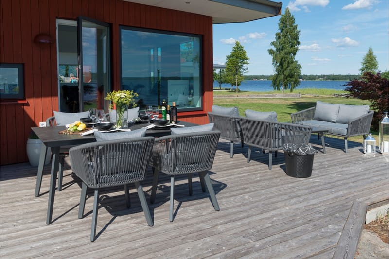 Hillerstorp Hunneslätt Utebord 90X150 Cm - Svart|Grå - Utemöbler - Utebord & trädgårdsbord - Matbord utomhus