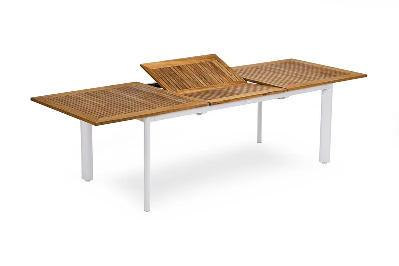 Hillerstorp Nydala Matbord Utomhus Förlängningsbart 200-280x96 cm Teak/Vit, Hillerstorp