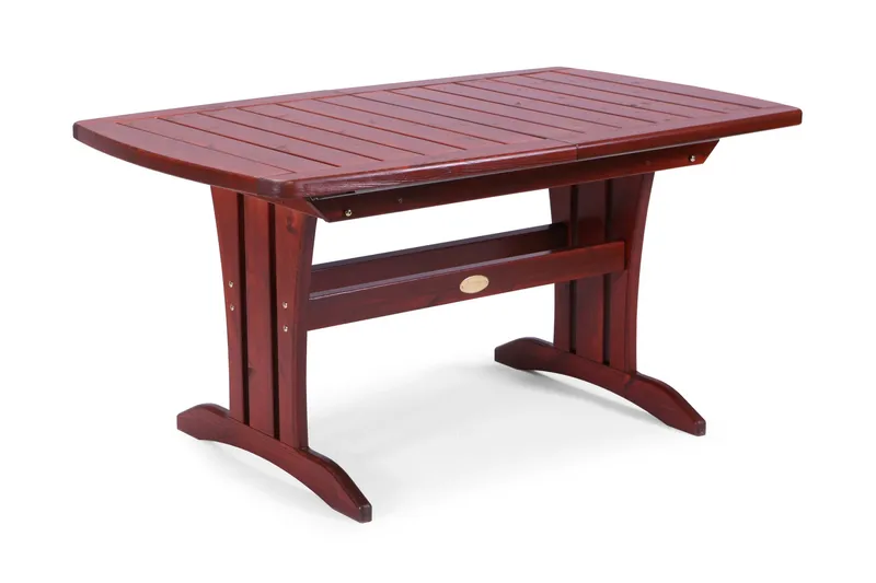 Hillerstorp Utebord 90x150/210 cm Furu - Mahognylaserad - Utemöbler - Utebord & trädgårdsbord - Matbord utomhus