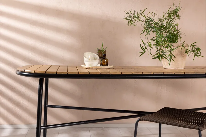 Holmbeck Matbord Utomhus 200 cm - Brun - Utemöbler - Utebord & trädgårdsbord - Matbord utomhus