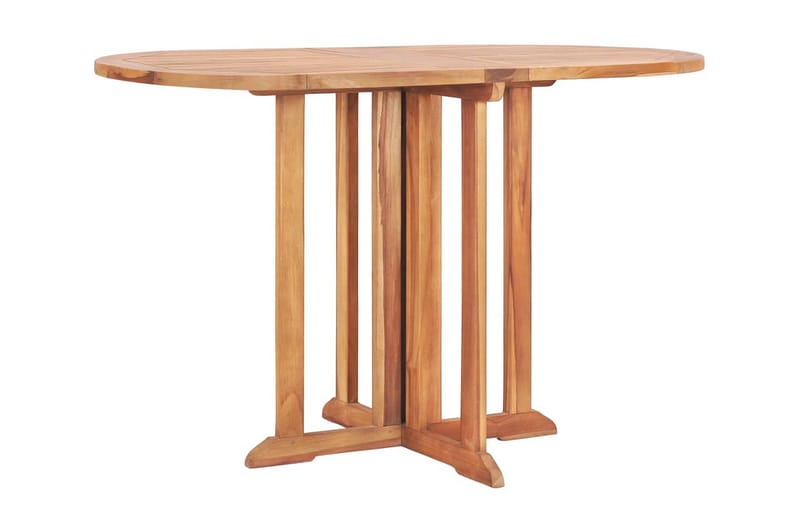 Hopfällbart Trädgårdsbord 120x70x75 cm massiv teak - Brun - Utemöbler - Utebord & trädgårdsbord - Matbord utomhus