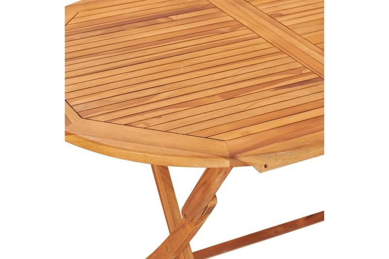 Hopfällbart Trädgårdsbord 160x80x75 cm massivt teakträ - Brun - Utemöbler - Utebord & trädgårdsbord - Matbord utomhus