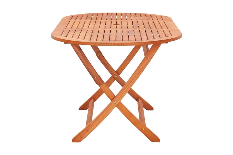 Hopfällbart Trädgårdsbord 160x85x74 cm massivt eukalyptusträ - Brun - Utemöbler - Utebord & trädgårdsbord - Matbord utomhus