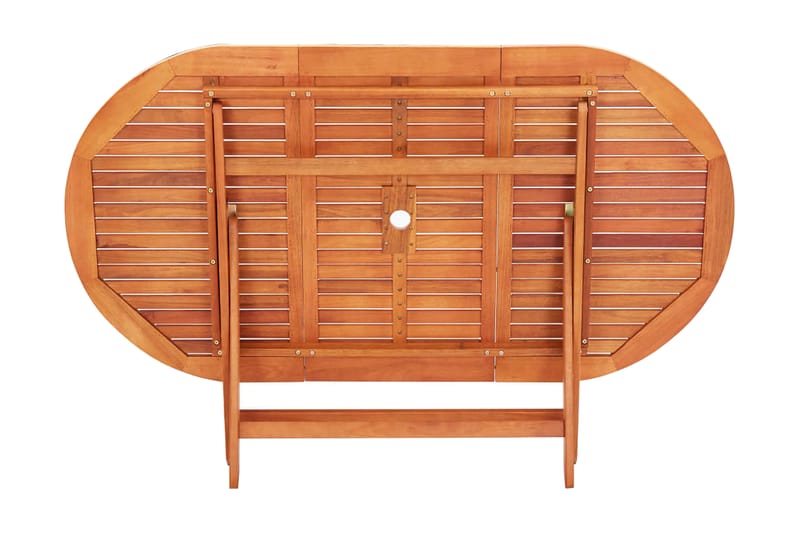 Hopfällbart Trädgårdsbord 160x85x74 cm massivt eukalyptusträ - Brun - Utemöbler - Utebord & trädgårdsbord - Matbord utomhus