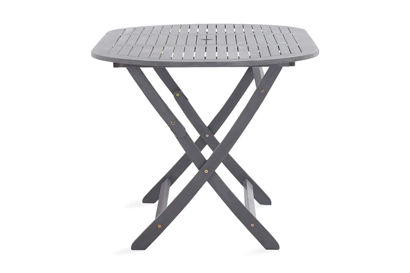 Hopfällbart Trädgårdsbord 160x85x75 cm massivt akaciaträ - Grå - Utemöbler - Utebord & trädgårdsbord - Matbord utomhus