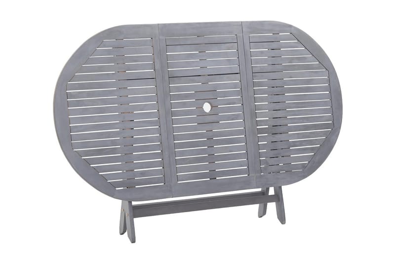 Hopfällbart Trädgårdsbord 160x85x75 cm massivt akaciaträ - Grå - Utemöbler - Utebord & trädgårdsbord - Matbord utomhus