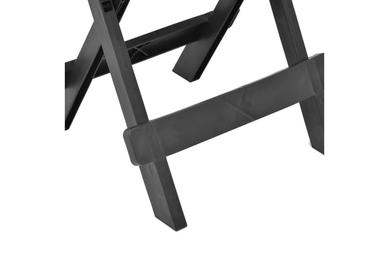 Hopfällbart Trädgårdsbord antracit 45x43x50 cm plast - Grå - Utemöbler - Utebord & trädgårdsbord - Matbord utomhus