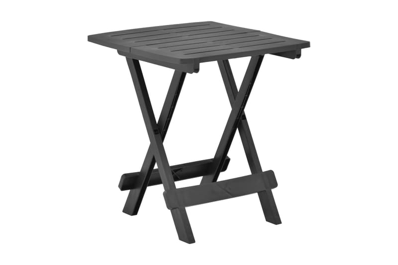 Hopfällbart Trädgårdsbord antracit 45x43x50 cm plast - Grå - Utemöbler - Utebord & trädgårdsbord - Matbord utomhus