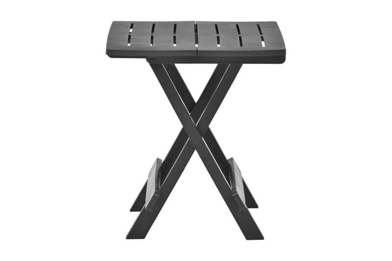 Hopfällbart Trädgårdsbord antracit 45x43x50 cm plast - Grå - Utemöbler - Utebord & trädgårdsbord - Matbord utomhus