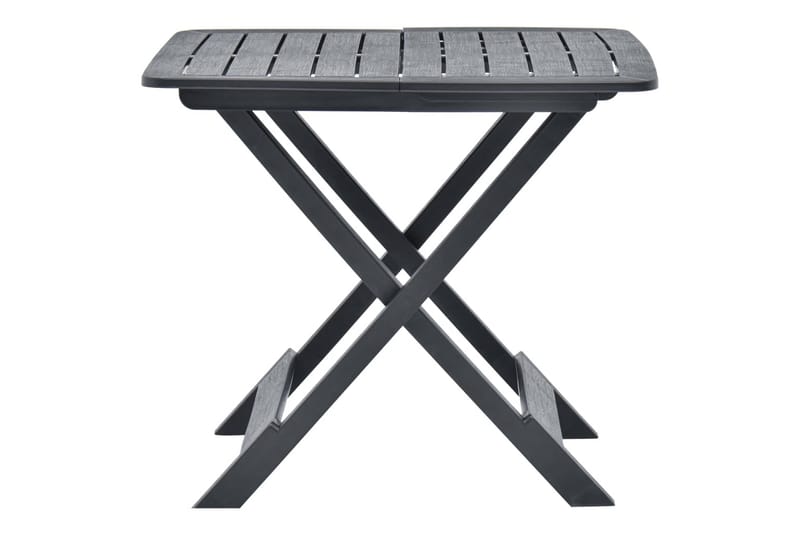 Hopfällbart Trädgårdsbord antracit 79x72x70 cm plast - Grå - Utemöbler - Utebord & trädgårdsbord - Matbord utomhus