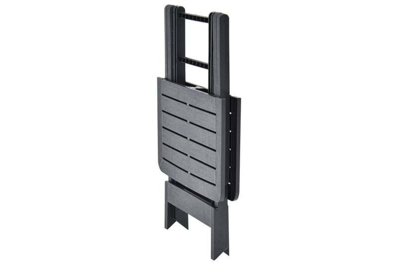 Hopfällbart Trädgårdsbord antracit 79x72x70 cm plast - Grå - Utemöbler - Utebord & trädgårdsbord - Matbord utomhus