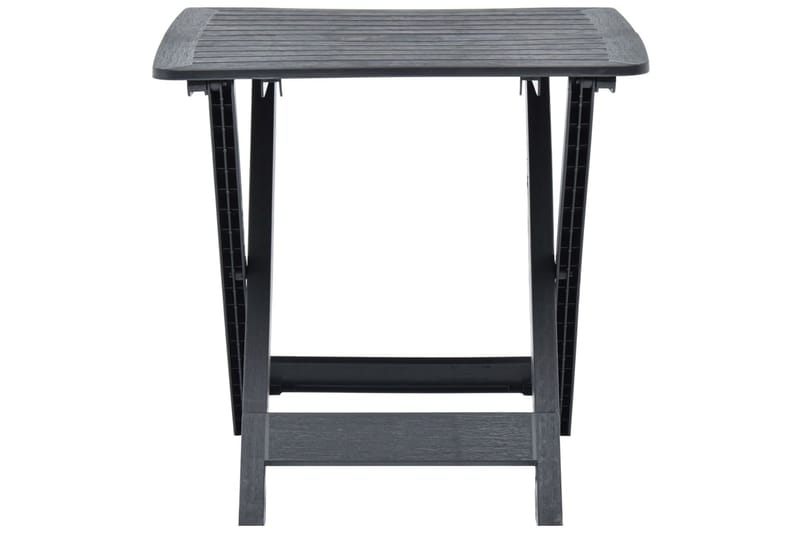 Hopfällbart Trädgårdsbord antracit 79x72x70 cm plast - Grå - Utemöbler - Utebord & trädgårdsbord - Matbord utomhus