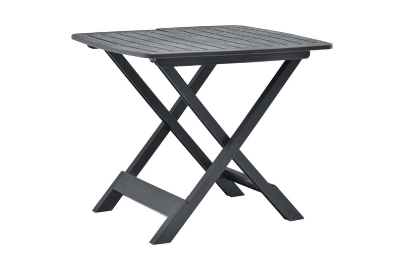 Hopfällbart Trädgårdsbord antracit 79x72x70 cm plast - Grå - Utemöbler - Utebord & trädgårdsbord - Matbord utomhus
