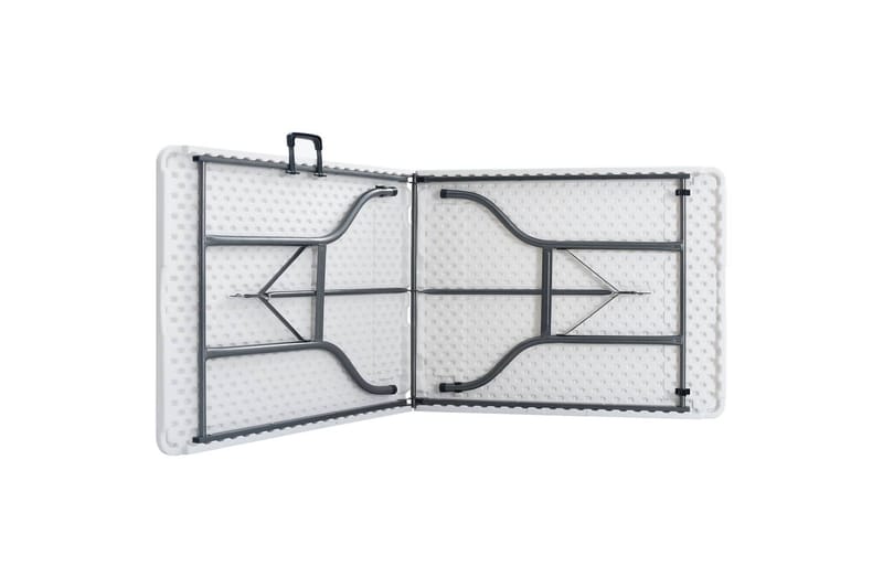 Hopfällbart Trädgårdsbord vit 180x72x72 cm HDPE - Vit - Utemöbler - Utebord & trädgårdsbord - Matbord utomhus
