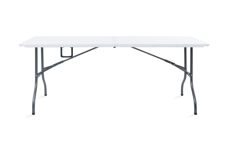 Hopfällbart Trädgårdsbord vit 180x72x72 cm HDPE - Vit - Utemöbler - Utebord & trädgårdsbord - Matbord utomhus