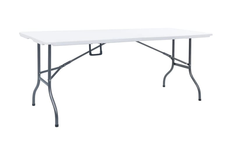 Hopfällbart Trädgårdsbord vit 180x72x72 cm HDPE - Vit - Utemöbler - Utebord & trädgårdsbord - Matbord utomhus