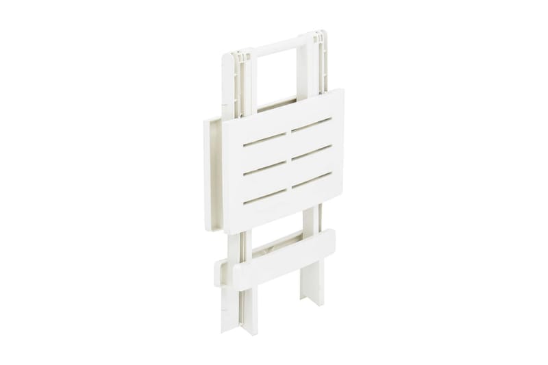 Hopfällbart Trädgårdsbord vit 45x43x50 cm plast - Vit - Utemöbler - Utebord & trädgårdsbord - Matbord utomhus