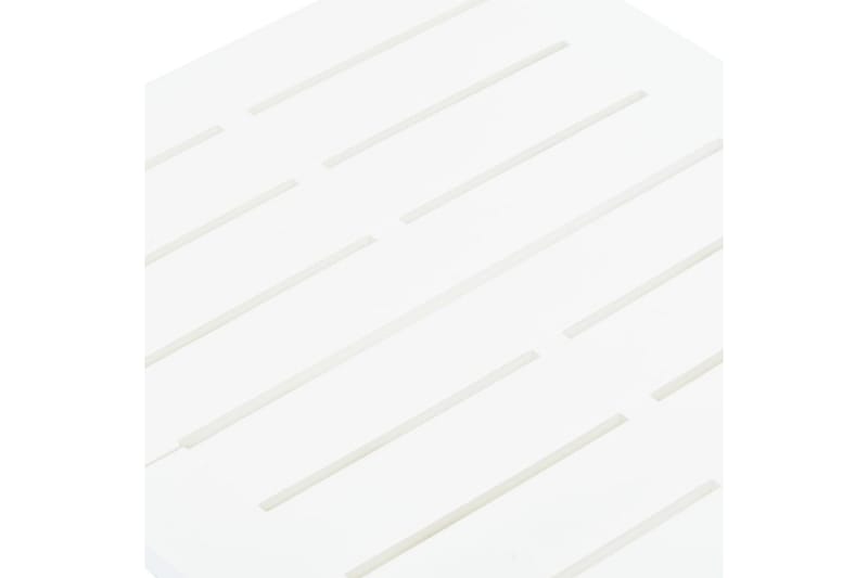 Hopfällbart Trädgårdsbord vit 45x43x50 cm plast - Vit - Utemöbler - Utebord & trädgårdsbord - Matbord utomhus