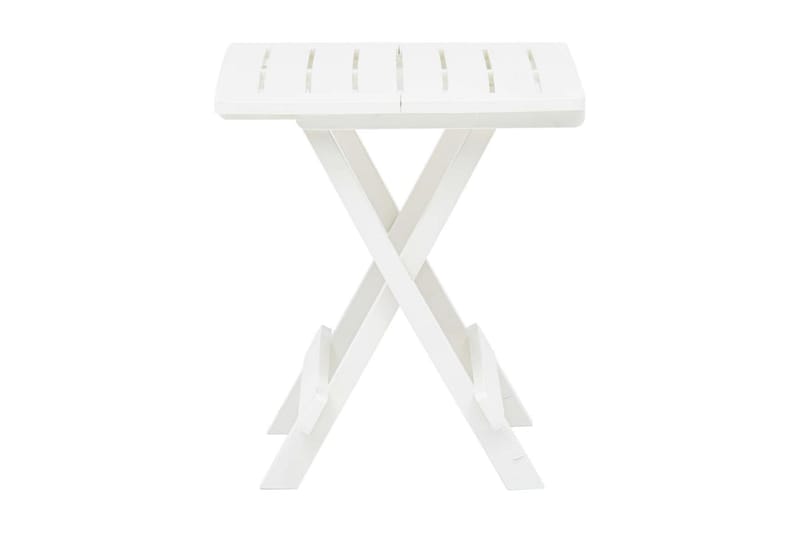 Hopfällbart Trädgårdsbord vit 45x43x50 cm plast - Vit - Utemöbler - Utebord & trädgårdsbord - Matbord utomhus