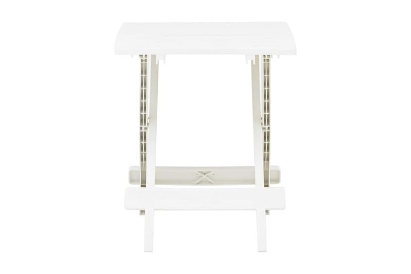 Hopfällbart Trädgårdsbord vit 45x43x50 cm plast - Vit - Utemöbler - Utebord & trädgårdsbord - Matbord utomhus