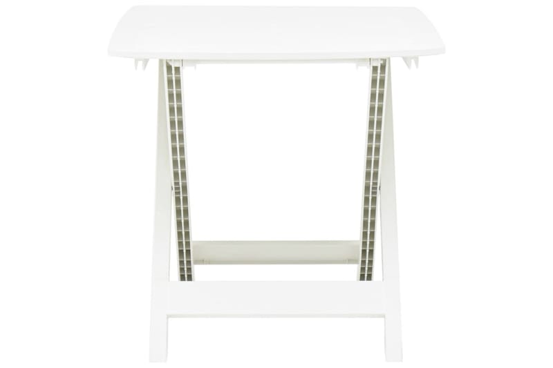 Hopfällbart Trädgårdsbord vit 79x72x70 cm plast - Vit - Utemöbler - Utebord & trädgårdsbord - Matbord utomhus