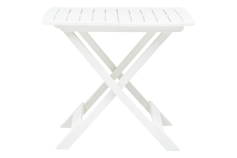 Hopfällbart Trädgårdsbord vit 79x72x70 cm plast - Vit - Utemöbler - Utebord & trädgårdsbord - Matbord utomhus