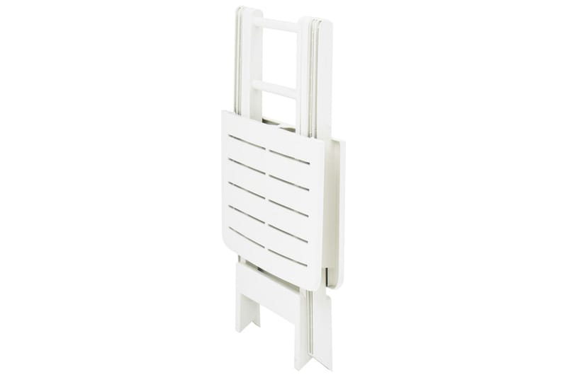 Hopfällbart Trädgårdsbord vit 79x72x70 cm plast - Vit - Utemöbler - Utebord & trädgårdsbord - Matbord utomhus
