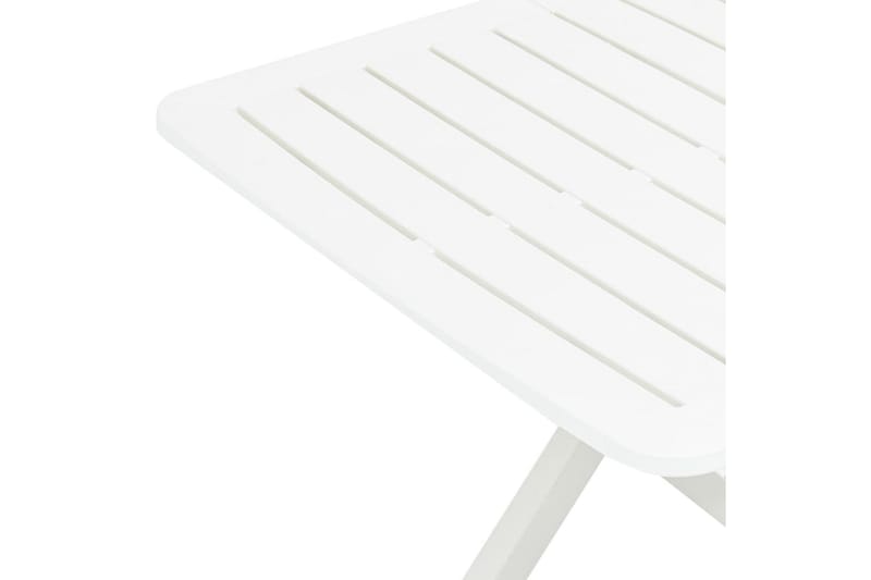 Hopfällbart Trädgårdsbord vit 79x72x70 cm plast - Vit - Utemöbler - Utebord & trädgårdsbord - Matbord utomhus
