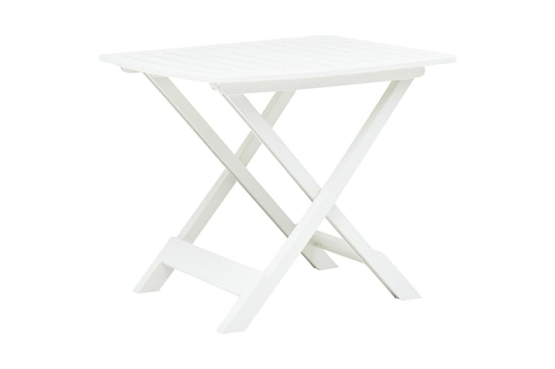 Hopfällbart Trädgårdsbord vit 79x72x70 cm plast - Vit - Utemöbler - Utebord & trädgårdsbord - Matbord utomhus