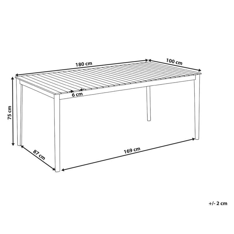 Matbord utomhus Jaco 100x180 cm Akaciaträ - Brun - Utemöbler - Utebord & trädgårdsbord - Matbord utomhus