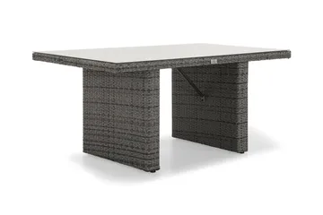James Utebord 85x145 cm – Matbord utomhus i konstrotting med bordsskiva i Glas