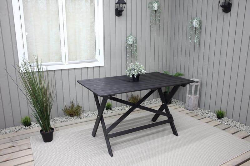Larios Matbord Utomhus 126 cm - Svart - Utemöbler - Utebord & trädgårdsbord - Matbord utomhus