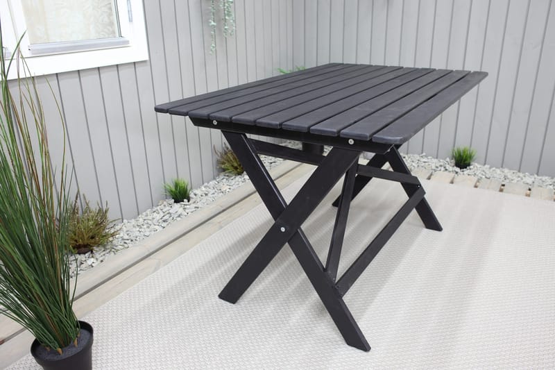 Larios Matbord Utomhus 126 cm - Svart - Utemöbler - Utebord & trädgårdsbord - Matbord utomhus