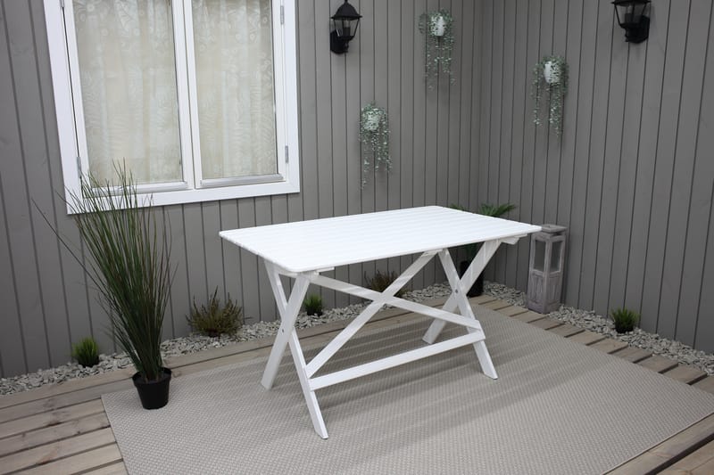 Larios Matbord Utomhus 126 cm - Vit - Utemöbler - Utebord & trädgårdsbord - Matbord utomhus