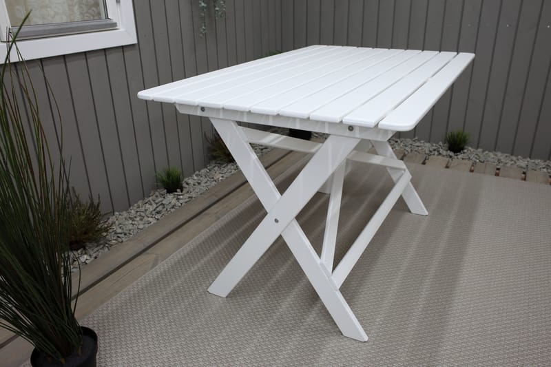 Larios Matbord Utomhus 126 cm - Vit - Utemöbler - Utebord & trädgårdsbord - Matbord utomhus