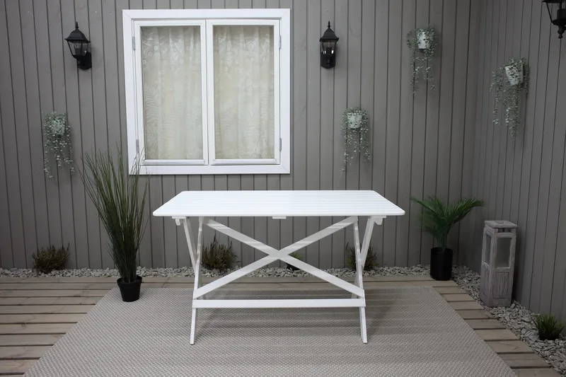 Larios Matbord Utomhus 126 cm - Vit - Utemöbler - Utebord & trädgårdsbord - Matbord utomhus