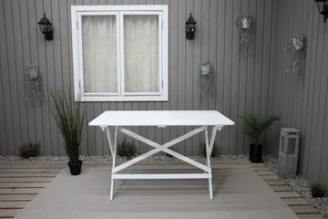 Larios Matbord Utomhus 126 cm - Vit - Utemöbler - Utebord & trädgårdsbord - Matbord utomhus