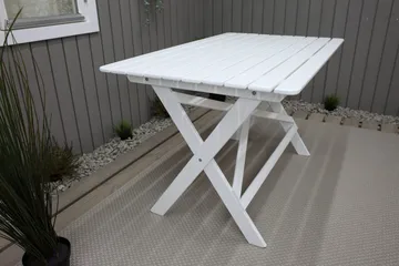 Larios Matbord Utomhus 126 cm - Vit - Utemöbler - Utebord & trädgårdsbord - Matbord utomhus