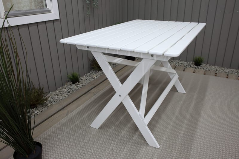 Larios Matbord Utomhus 126 cm - Vit - Utemöbler - Utebord & trädgårdsbord - Matbord utomhus