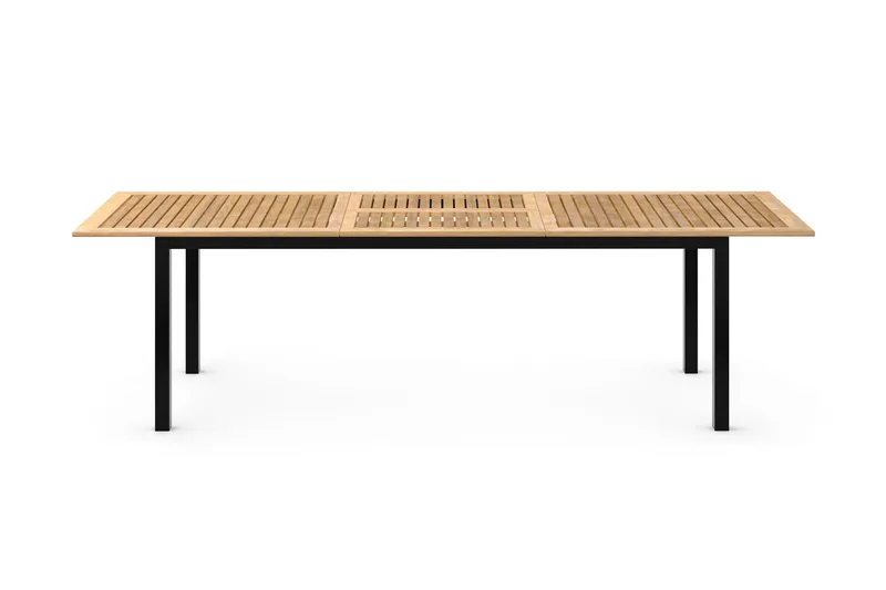 Las Vegas Förlängningsbart Matbord 220x280x100 cm - Svart / Natur - Utemöbler - Utebord & trädgårdsbord - Matbord utomhus