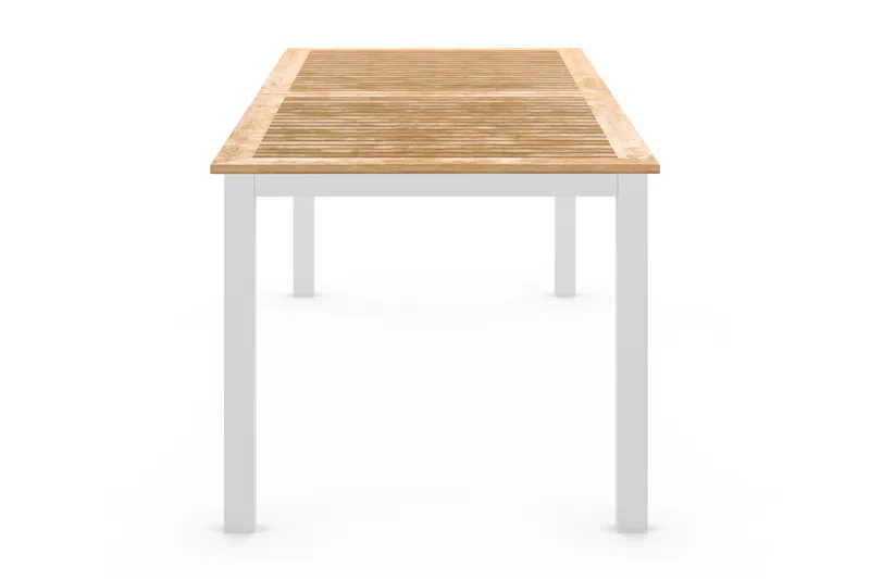 Las Vegas Förlängningsbart Matbord Utomhus 220x280x100 cm - Vit / Natur - Utemöbler - Utebord & trädgårdsbord - Matbord utomhus