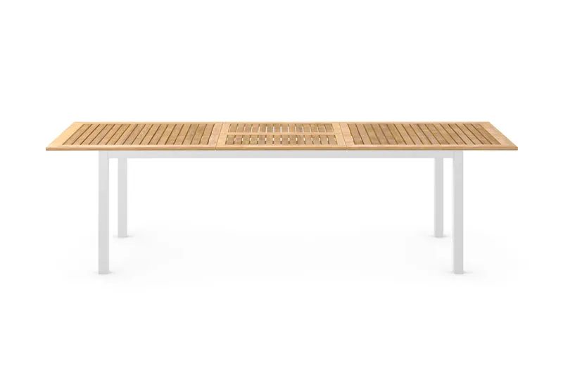 Las Vegas Förlängningsbart Matbord Utomhus 220x280x100 cm - Vit / Natur - Utemöbler - Utebord & trädgårdsbord - Matbord utomhus