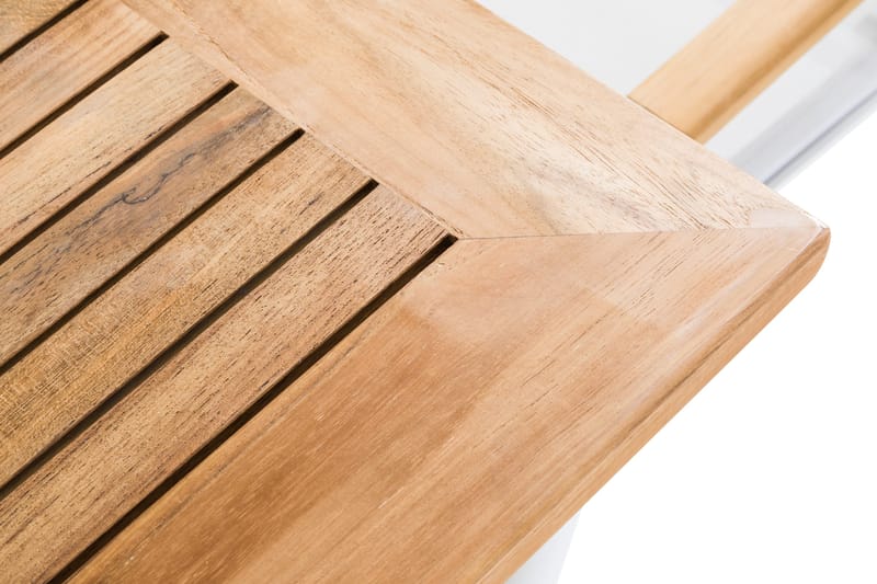 Las Vegas Förlängningsbart Matbord Utomhus 220x280x100 cm - Vit / Natur - Utemöbler - Utebord & trädgårdsbord - Matbord utomhus